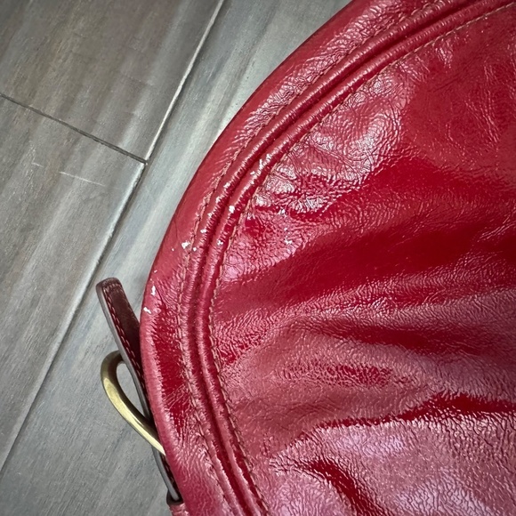 RARE Coach 12736 Zoe Editorial Red Patent XL Hobo Bag - Picture 3 of 16